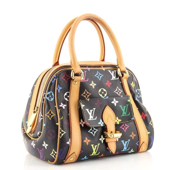 Priscilla Monogram Multicolor Black Handbag - Picture 2 of 7